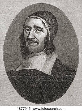 Stock Photography - Richard Baxter, 1615 To 1691. English Puritan Church Leader, Poet, Hymn-Writer, Theologian, And Controversialist. From The Book Short History Of The English People By J. R. Green Published London 1893.. Fotosearch