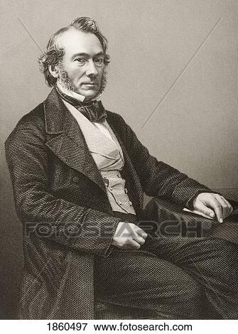 Stock Photo - Richard Cobden, 1783-1862. British Surgeon, Philosopher, Writer And Statesman. Engraved By D. J. Pound From A Photograph By J. Eastham And Bassano. From The Book The Drawing-Room Of Eminent Personages Volume 2. Published In London 1860. Fotosearch