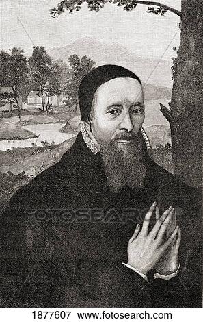Stock Photo - Richard Hooker, 1554 To 1600. Anglican Priest And Influential Theologian. From The Book Short History Of The English People By J. R. Green Published London 1893.. Fotosearch