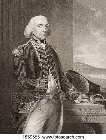 Stock Photography - Richard Howe, 1St Earl Howe, 1726-1799. British Admiral. Engraved By H. Robinson From The Original Of Gainsborough. From England's Battles By Sea And Land By Lieut Col Williams, The London Printing And Publishing Company Circa 1890S. Fotosearch