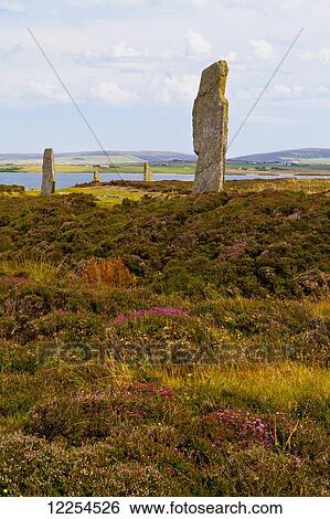 Stock Photograph - Ring Of Brodgar; Orkney, Scotland. Fotosearch