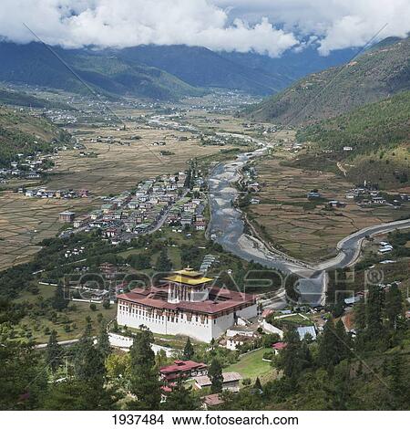 Picture - Rinpung Dzong; Paro District Bhutan. Fotosearch
