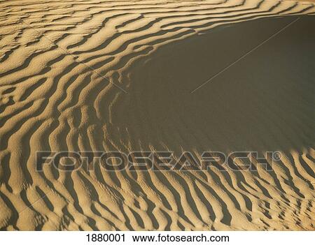 Stock Image - Ripples In Sand Dune, Close Up. Fotosearch