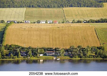 River, Fields And Houses, Bas-Saint-Laurent Region, Saint-Fabien, Quebec View Large Photo Image Stock Photo - River, Fields And Houses, Bas-Saint-Laurent Region, Saint-Fabien, Quebec. Fotosearch