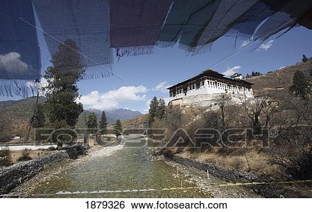 Stock Photograph - River In Paro Valley. Fotosearch