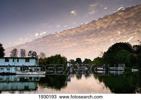 Stock Image - River Thames Cloud, Surrey, Uk. Fotosearch