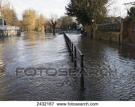 River Wey flooded; Guildford, Surrey, England View Large Photo Image Stock Photo - River Wey flooded; Guildford, Surrey, England. Fotosearch