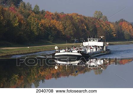 Riverboat On The Main-Danube Canal Between Bamberg And Nuremberg, Bavaria, Germany View Large Photo Image Stock Photo - Riverboat On The Main-Danube Canal Between Bamberg And Nuremberg, Bavaria, Germany. Fotosearch