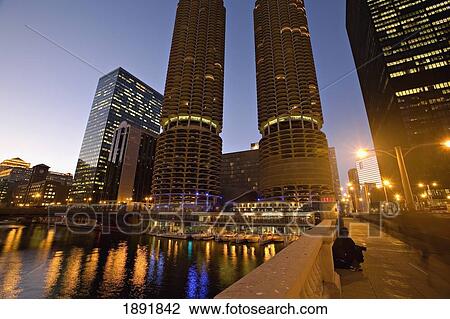 Stock Image - Riverfront Marina Towers. Fotosearch