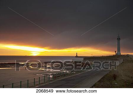 Road And Lighthouse On The Coast; Rocker Sunderland Tyne And Wear England View Large Photo Image Stock Photo - Road And Lighthouse On The Coast; Rocker Sunderland Tyne And Wear England. Fotosearch