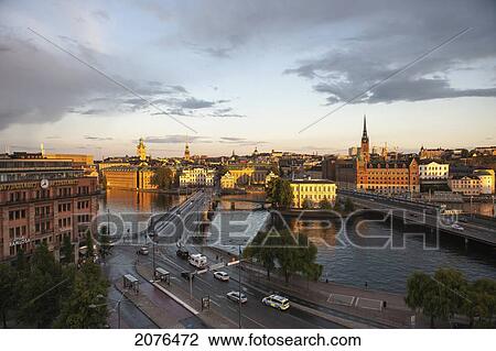 Stock Image - Road Crossing Stromsborg; Stockholm Sweden. Fotosearch