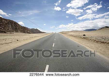 Road in the Indus Valley; Ladakh, India View Large Photo Image Picture - Road in the Indus Valley; Ladakh, India. Fotosearch