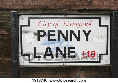 Road Sign At Penny Lane View Large Photo Image Stock Photograph - Road Sign At Penny Lane. Fotosearch
