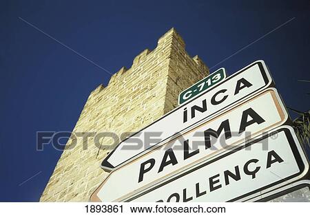 Road Sign Outside Old Town Fort In Alcudia, Close Up View Large Photo Image Stock Image - Road Sign Outside Old Town Fort In Alcudia, Close Up. Fotosearch