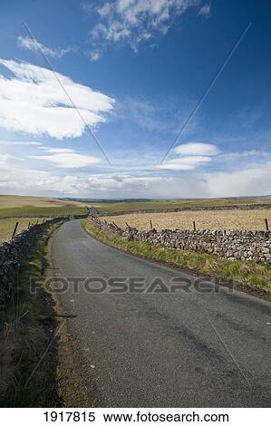 Stock Photography - Road Through Countryside Near Ingleton. Fotosearch