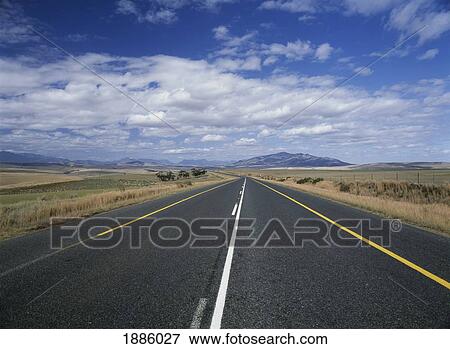 Stock Photo - Road Through Farmland Between Cape Town And The Garden Route. Fotosearch
