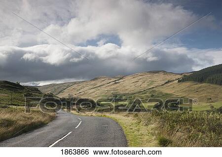Stock Photograph - Road Through Isle Of Arran, Scotland. Fotosearch