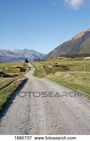 Stock Photo - Road To Mount Aspiring National Park. Fotosearch