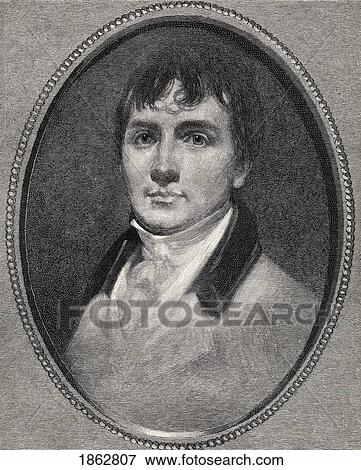 Stock Photo - Robert Burns 1759 ÃƒÆ’Ã‚Â» 1796 Scottish Poet And Lyricist From The Book The Century Illustrated Monthly Magazine May To October 1883. Fotosearch