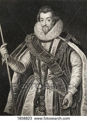 Stock Image - Robert Cecil 1St Earl Of Salisbury, 1563-1612. English Statesman. From The Book ÃƒÂ¢Ã¢â€šÂ¬Ã…â€œLodgeÃƒÂ¢Ã¢â€šÂ¬Ã¢â€žÂ¢S British PortraitsÃƒÂ¢Ã¢â€šÂ¬Ã‚Â Published London 1823.. Fotosearch