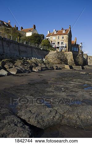 Picture - Robin Hoods Bay; North Yorkshire, England, Uk. Fotosearch