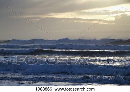 Stock Photograph - Rocas De Santo Domingo Beach, Santo Domingo, Chile. Fotosearch