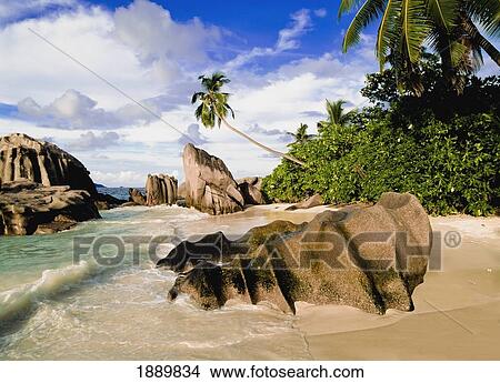 Picture - Rock Boulders On Beach. Fotosearch