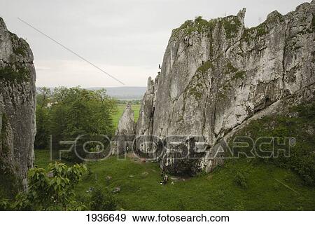 Rock Climbers In Bolechowicka Valley; Bolechowice Malopolska Poland View Large Photo Image Stock Photo - Rock Climbers In Bolechowicka Valley; Bolechowice Malopolska Poland. Fotosearch