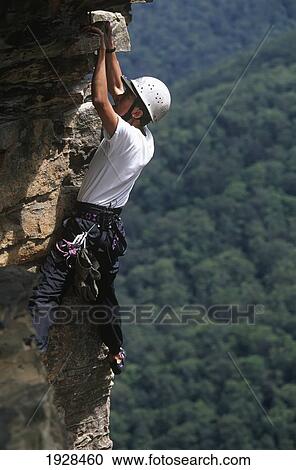Stock Image - Rock Climbing In The Blue Mountains. Fotosearch