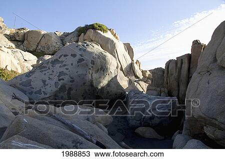 Stock Image - Rock Formation By Rocas De Santo Domingo Beach, Santo Domingo, Chile. Fotosearch
