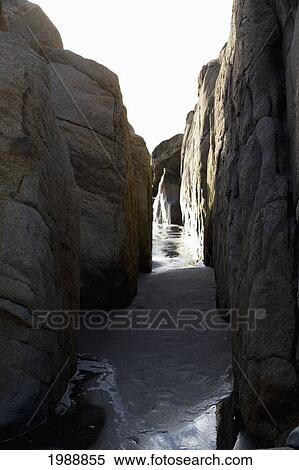 Stock Photography - Rock Formation By Rocas De Santo Domingo Beach, Santo Domingo, Chile. Fotosearch