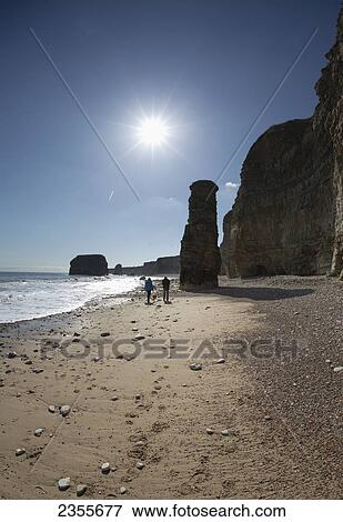 Rock Formations Along The Coastline; South Shields, Tyne And Wear, England View Large Photo Image Stock Photo - Rock Formations Along The Coastline; South Shields, Tyne And Wear, England. Fotosearch