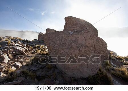 Rock In Front Of The El Tatio Geysers Covered By Fog At Dawn, Antofagasta Region, Chile View Large Photo Image Stock Photo - Rock In Front Of The El Tatio Geysers Covered By Fog At Dawn, Antofagasta Region, Chile. Fotosearch