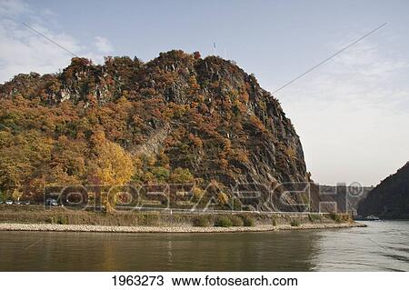 Rock Of Loreley By The Rhine River, Rhineland-Palatinate, Germany View Large Photo Image Stock Image - Rock Of Loreley By The Rhine River, Rhineland-Palatinate, Germany. Fotosearch