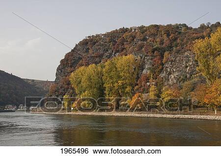 Stock Photograph - Rock Of Loreley By The Rhine River, Rhineland-Palatinate, Germany. Fotosearch