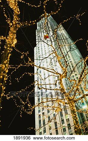 Stock Photograph - Rockefeller Centre At Night. Fotosearch