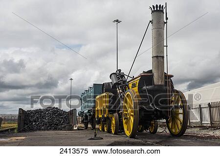 Rocket, world's first steam engine; Shildon, Durham, England View Large Photo Image Stock Photography - Rocket, world's first steam engine; Shildon, Durham, England. Fotosearch