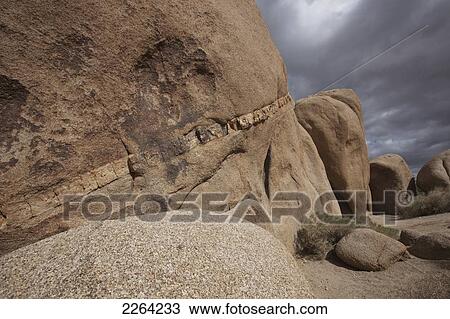 Stock Image - Rocks and boulders of joshua tree national park; california usa. Fotosearch