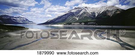 Stock Image - Rocky Mountains And Lake. Fotosearch