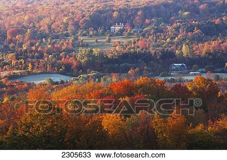 Stock Image - Rolling Countryside Just North Of Inglewood Caledon On An Autumn Morning; Ontario Canada. Fotosearch
