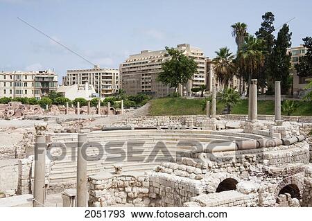 Roman Amphitheatre At Kom El-Dikka Archaeological Site, Alexandria, Al Iskandar View Large Photo Image Stock Image - Roman Amphitheatre At Kom El-Dikka Archaeological Site, Alexandria, Al Iskandar. Fotosearch