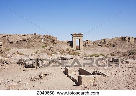 Stock Photo - Roman Gate East Of The Hathor Complex, Dendera, Qina, Egypt. Fotosearch