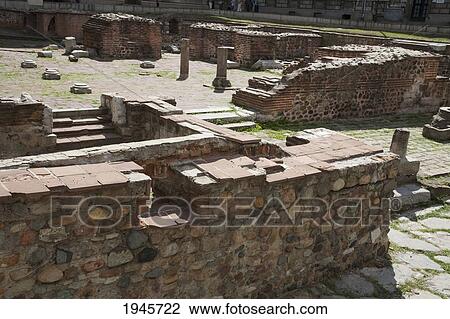 Stock Image - Roman ruins, Sofia, Bulgaria. Fotosearch