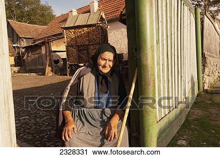 Romania, Portrait of senior woman; Slimnic View Large Photo Image Stock Image - Romania, Portrait of senior woman; Slimnic. Fotosearch