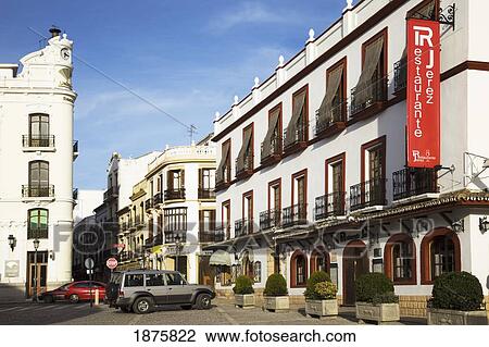 Stock Image - Ronda, Andalusia, Spain; A Street In The Town. Fotosearch