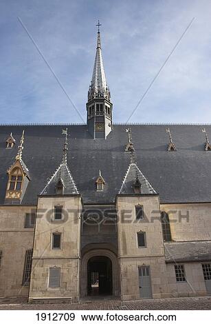 Roof And Steeple Of Hospices De Beaune; Beaune, Cote D'or, Franc View Large Photo Image Stock Photo - Roof And Steeple Of Hospices De Beaune; Beaune, Cote D'or, Franc. Fotosearch
