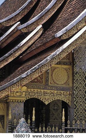 Stock Photo - Roof At Wat Xieng Thong, Close Up. Fotosearch