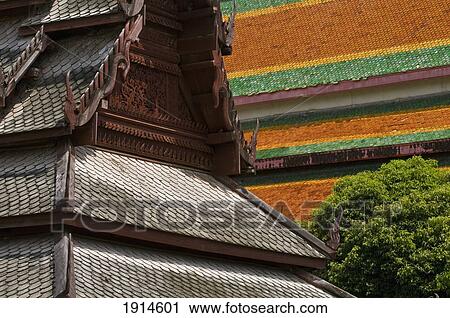 Roof Detail Of Thung Sri Muang Temple View Large Photo Image Stock Image - Roof Detail Of Thung Sri Muang Temple. Fotosearch