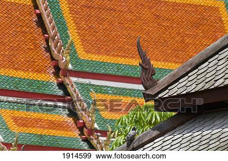 Roof Detail Of Thung Sri Muang Temple View Large Photo Image Stock Photo - Roof Detail Of Thung Sri Muang Temple. Fotosearch