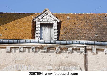 Roof Mansard Of The Abbey Church Of Saint-Savin Sur Gartempe, Saint-Savin Sur Gartempe, Vienne, France View Large Photo Image Picture - Roof Mansard Of The Abbey Church Of Saint-Savin Sur Gartempe, Saint-Savin Sur Gartempe, Vienne, France. Fotosearch